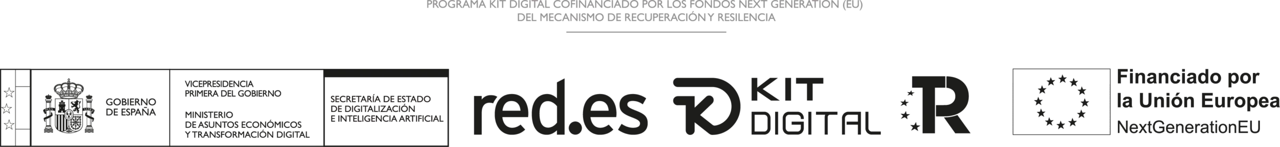 Logos del programa Kit Digital de la Unión Europea y el Gobierno de España